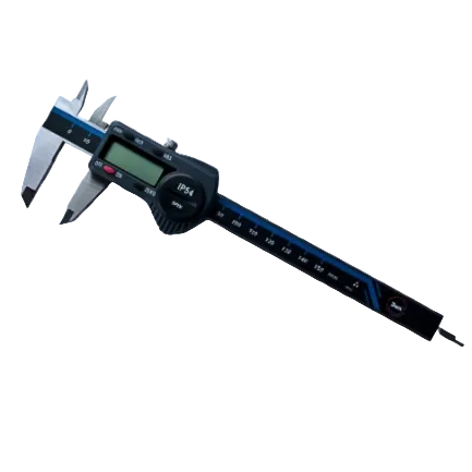 Digital caliper on a white background